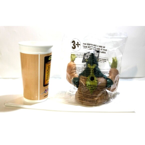 Star Wars Episode 1 Phantom Menace Boss Nass Cup Topper Straw Complete Set 1999 - Picture 3 of 5
